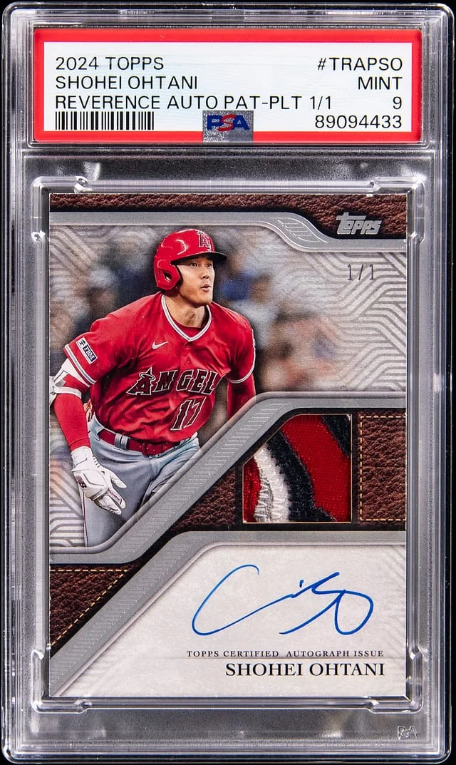 2024 Topps Shohei Ohtani Reverence Autograph Patch Platinum #TRAP-SO card image