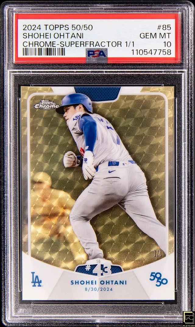 2024 Topps Shohei Othani 50/50 Chrome SuperFractor #85 card image