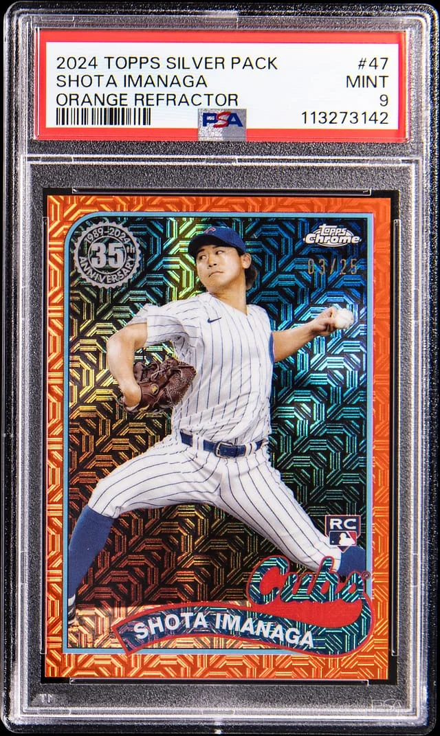 2024 Topps Shota Imanaga Silver Pack Orange Refractor #47 card image