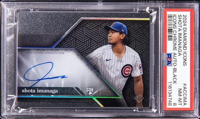 2024 Topps Shota Imanaga Diamond Icons Icons Chrome Autograph Black #ACCIMA card image