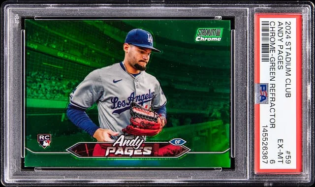 2024 Topps Stadium Club Chrome Andy Pages Green Refractor #59 card image