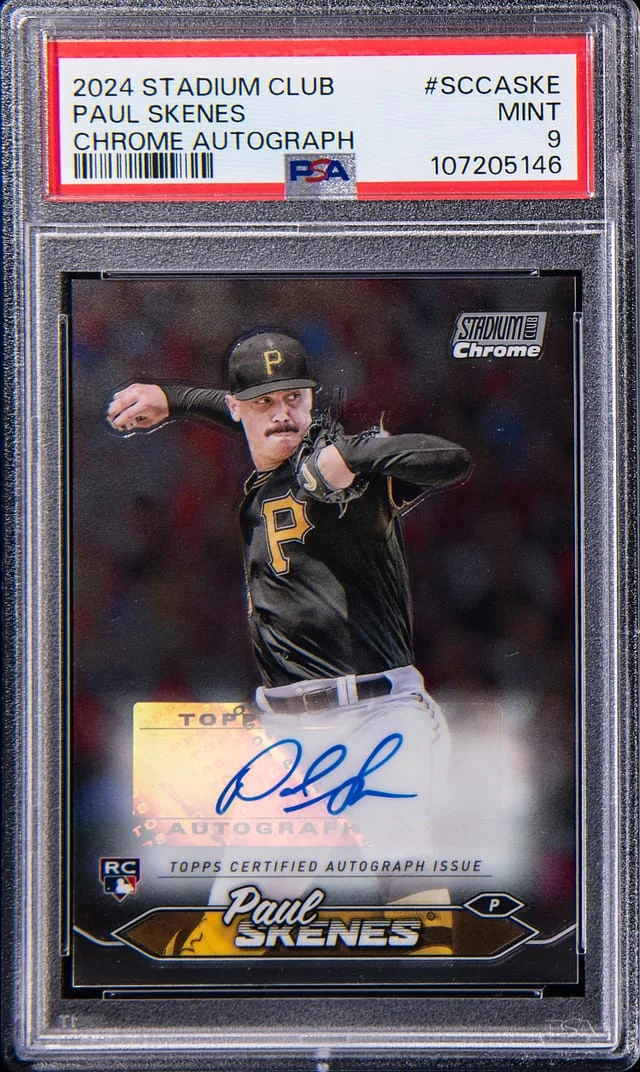 2024 Topps Stadium Club Chrome Paul Skenes Autograph #SCCA-SKE card image