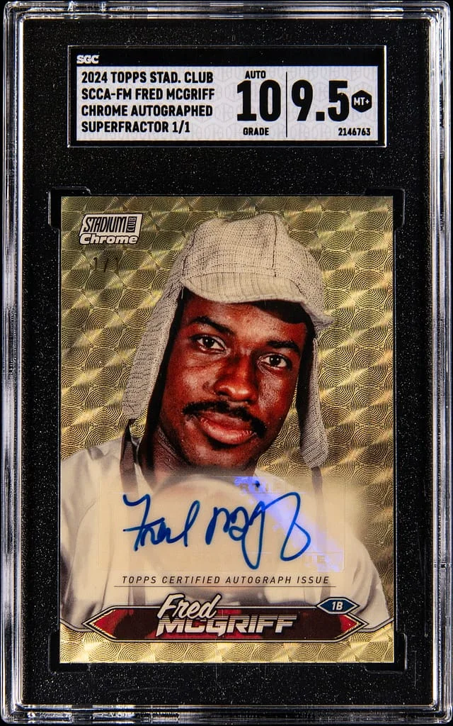 2024 Topps Stadium Club Fred McGriff Autographs SuperFractor #SCCA-FM card image