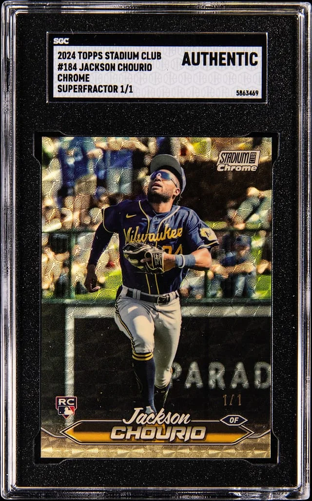 2024 Topps Stadium Club Jackson Chourio SuperFractor #184 card image