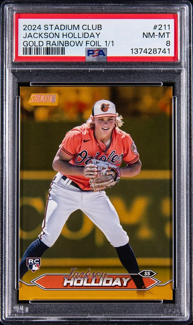 2024 Topps Stadium Club Jackson Holliday Gold Rainbow Foil #211 card image