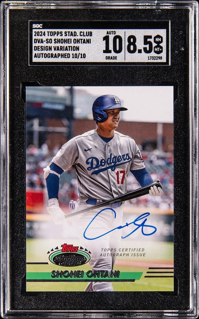 2024 Topps Stadium Club Shohei Ohtani Design Variation Autograph #DVA-SO card image