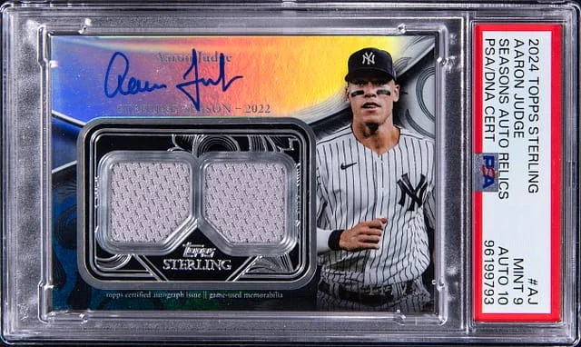 2024 Topps Sterling Aaron Judge Seasons Autograph Relic #AJ card image