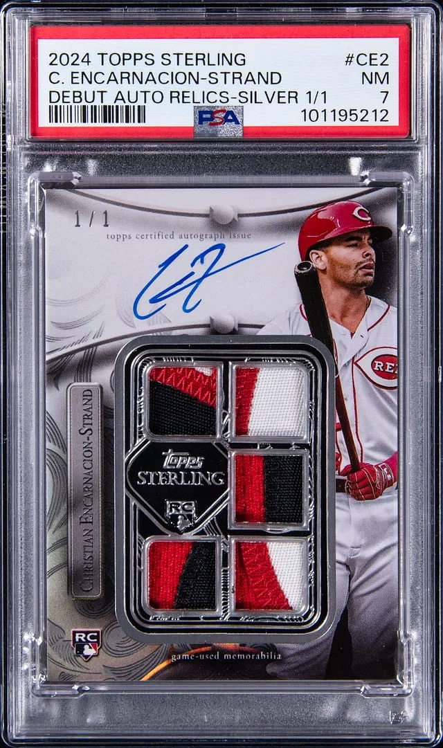 2024 Topps Sterling Christian Encarnacion-Strand Debut Auto Relics Silver #SBDB-CE2 card image