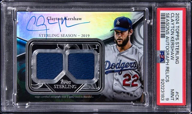 2024 Topps Sterling Clayton Kershaw Seasons Autograph Relics #SSAR-CK card image