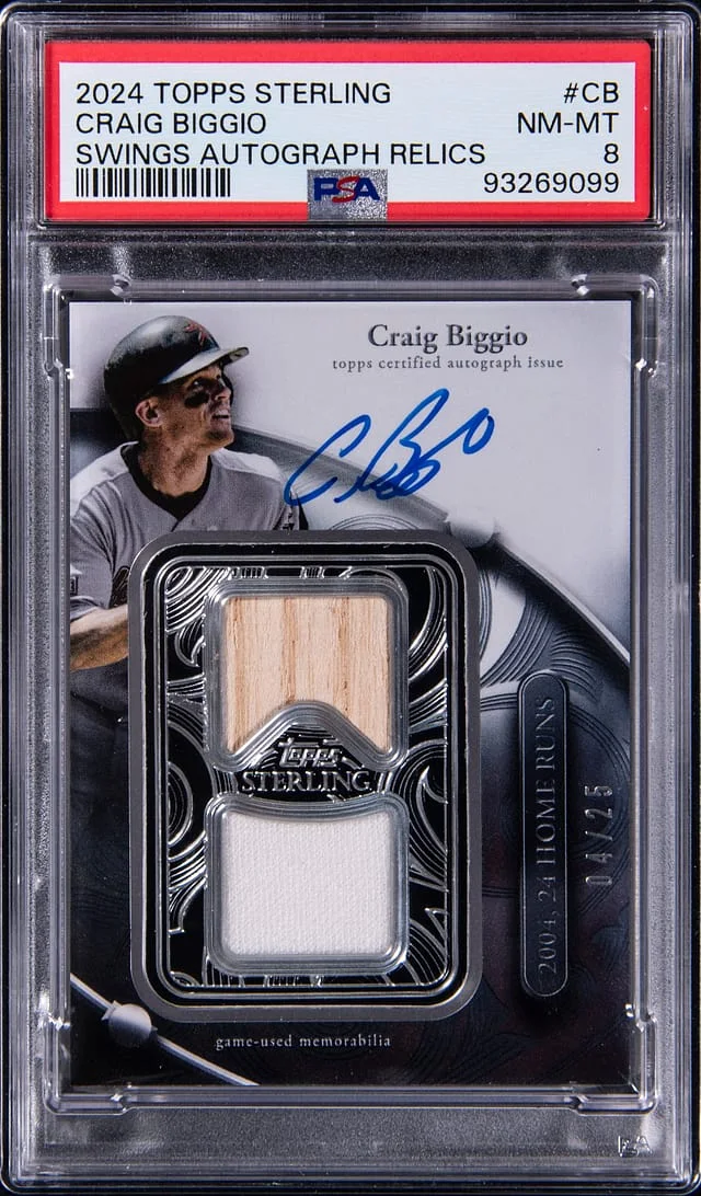 2024 Topps Sterling Craig Biggio Swings Autograph Relics #SWAR-CB card image