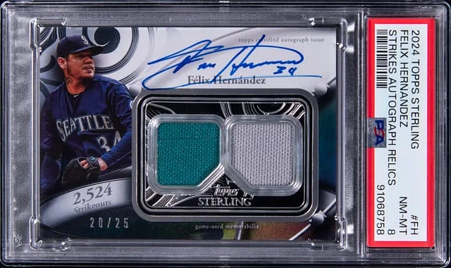 2024 Topps Sterling Felix Hernandez Strikes Autograph Relics #STAR-FH card image