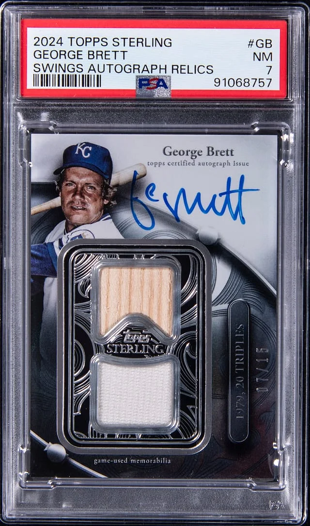 2024 Topps Sterling George Brett Swings Autograph Relics #SWAR-GB card image