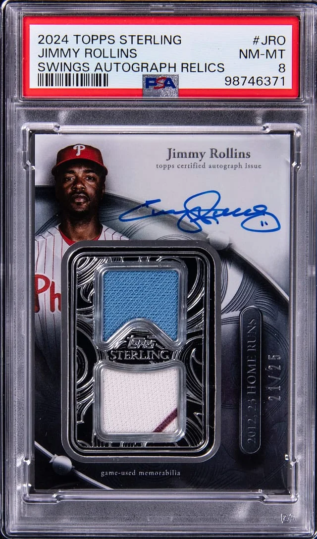 2024 Topps Sterling Jimmy Rollins Swings Autograph Relic #SWAR-JRO card image