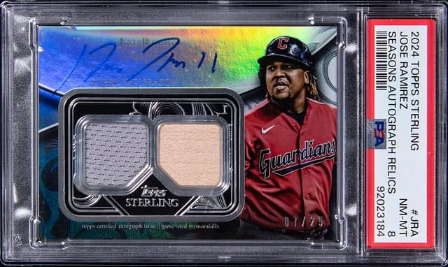 2024 Topps Sterling Jose Ramirez Seasons Autograph Relics #SSAR-JRA card image