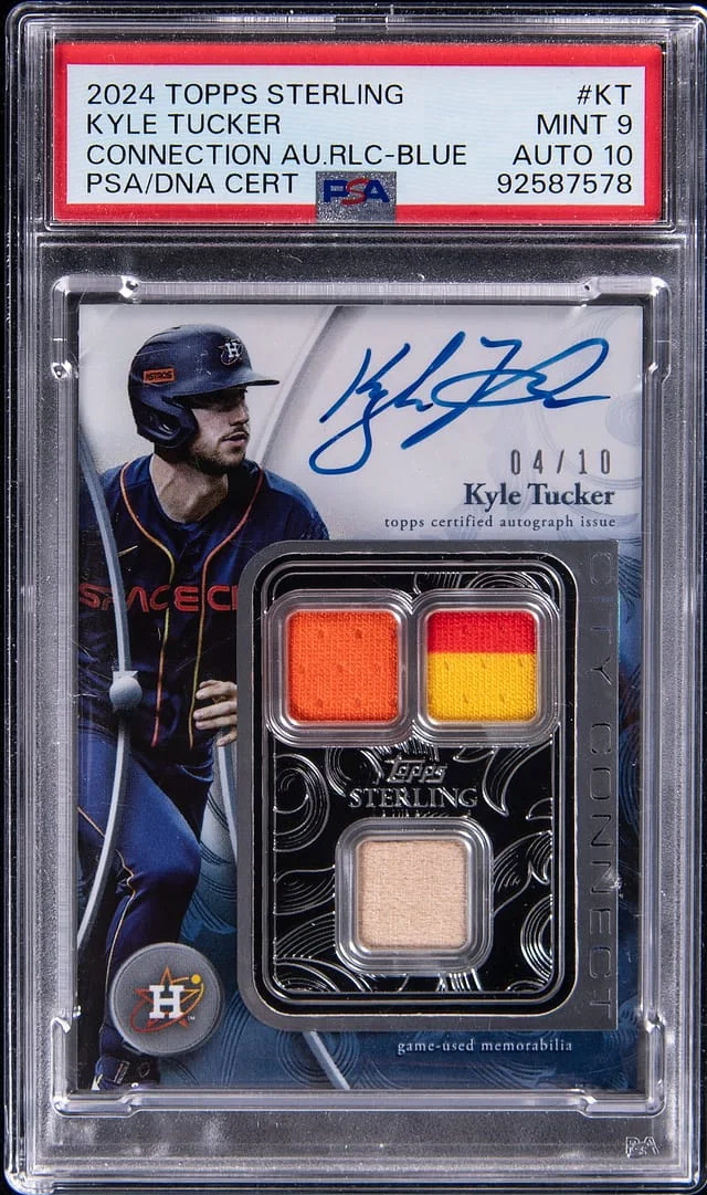 2024 Topps Sterling Kyle Tucker Connection Autographed Relic Blue #KT card image