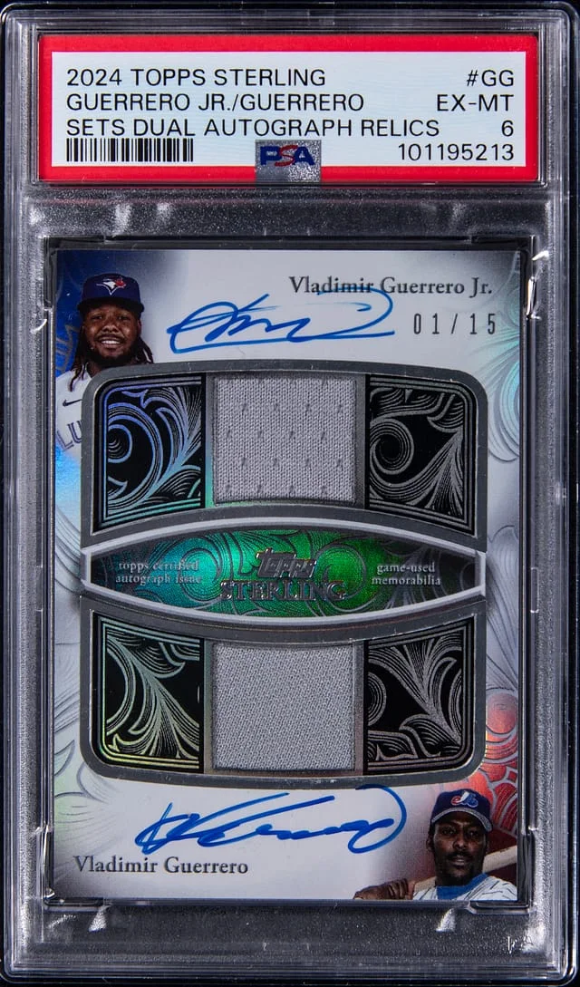2024 Topps Sterling Vladimir Guerrero Jr/Vladimir Guerrero Dual Sets Dual Autograph Relics #GG card image
