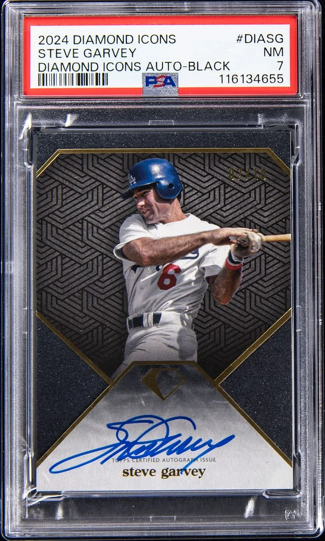 2024 Topps Steve Garvey Diamond Icons Diamond Icons Autograph Black #DIASG card image
