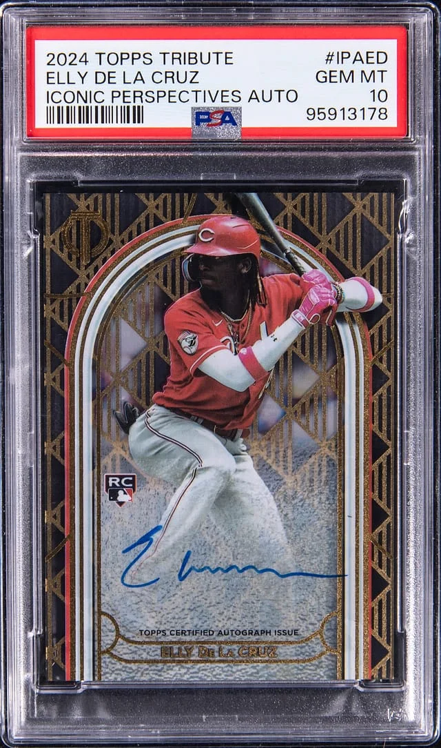 2024 Topps Tribute Elly De La Cruz Iconic Perspectives Autograph #IPAED card image