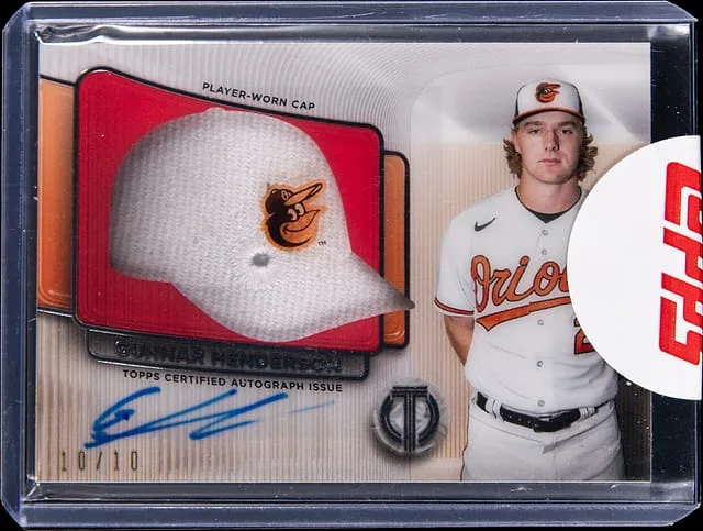 2024 Topps Tribute Gunnar Henderson Tip of the Cap Autograph #TOTC-GH card image