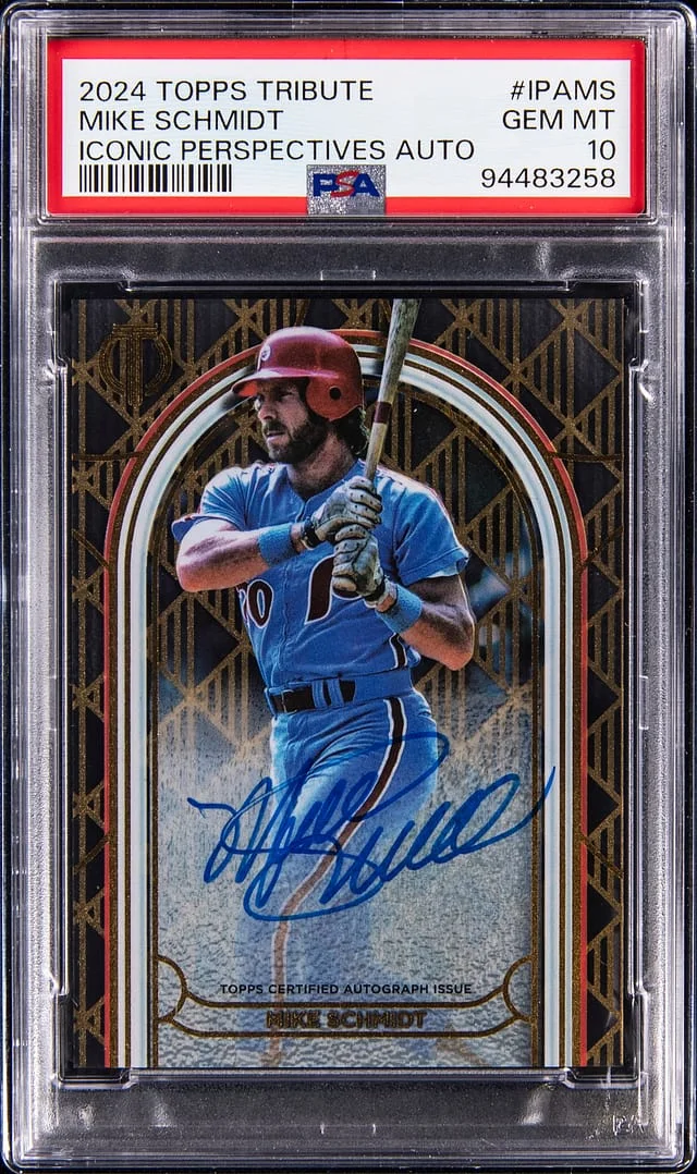 2024 Topps Tribute Mike Schmidt Iconic Perspectives Autograph #IPA-MS card image