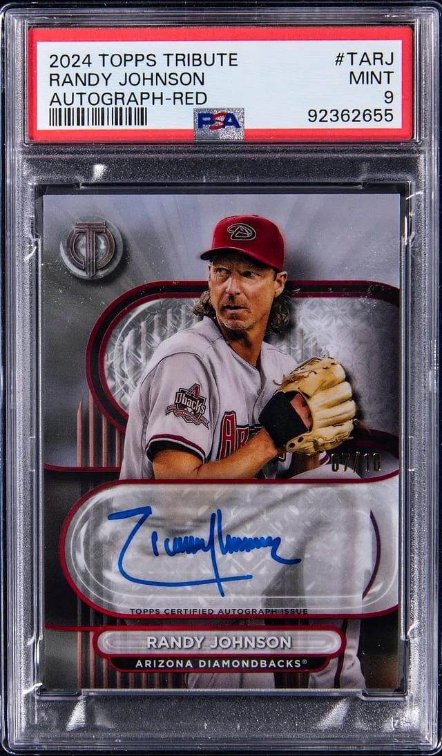 2024 Topps Tribute Randy Johnson Autograph Red #TA-RJ card image