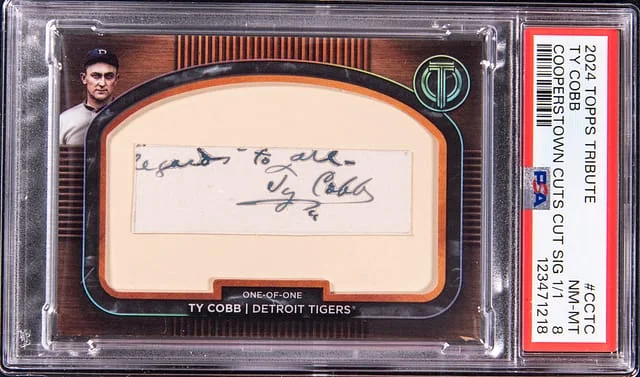 2024 Topps Tribute Ty Cobb Cooperstown Cuts Cut Signatures #CC-TC card image