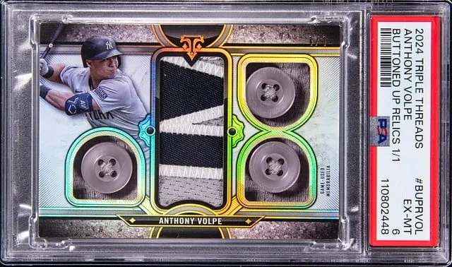 2024 Topps Triple Threads Anthony Volpe Buttoned Up Relics #BUPR-VOL card image