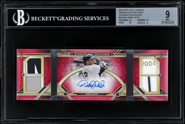 2024 Topps Triple Threads Derek Jeter Windows Into Greatness Autograph Relic Book #WGAR-DJ card image