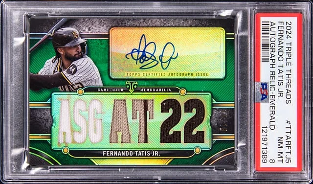 2024 Topps Triple Threads Fernando Tatis Jr. Autograph Relic Emerald #TTAR-FTJ5 card image