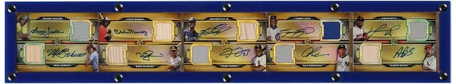 2024 Topps Triple Threads Jackson/Schmidt/Murray/McGwire/Griffey Jr./Thomas/Sosa/Rodriguez/Ortiz/Pujols Multi-Signed Relic Booklet Deca Autographed Relic Combo Booklet #DARCB-2 card image