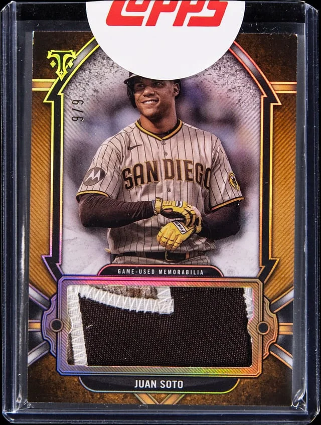 2024 Topps Triple Threads Juan Soto Patch Card - Topps Sealed Single Jumbo Relic Gold #SJR-JS card image