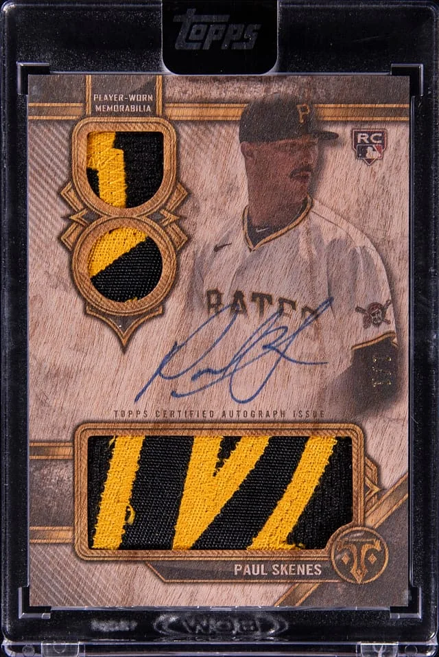 2024 Topps Triple Threads Paul Skenes Autographed Relics Wood #RAR-PS card image
