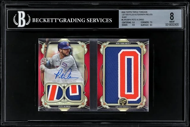 2024 Topps Triple Threads Pete Alonso Autograph Relic Booklet #LARCB-PA card image