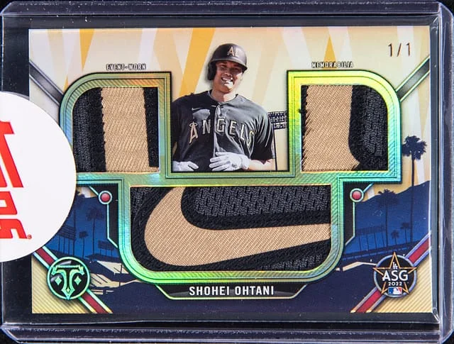 2024 Topps Triple Threads Shohei Ohtani MLB All-Star Game MLB Silhouetted Batter Logo Patch #ASP-SOH card image