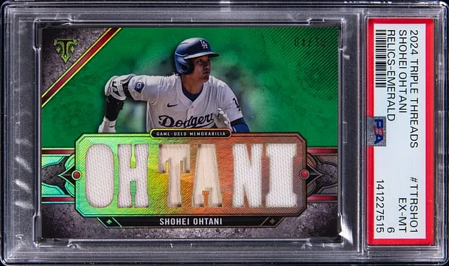2024 Topps Triple Threads Shohei Ohtani Relics Emerald #TTR-SHO1 card image