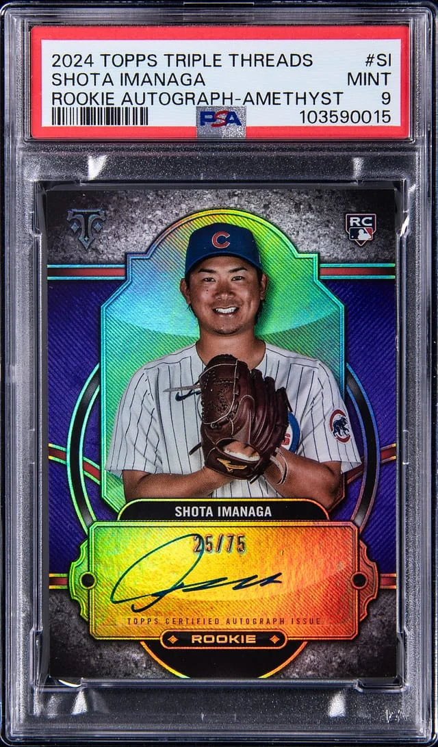 2024 Topps Triple Threads Shota Imanaga Autograph Amethyst #RA-SI card image