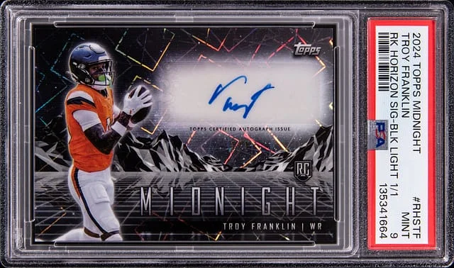2024 Topps Troy Franklin Midnight Horizon Signatures Black Light #RHS-TF card image