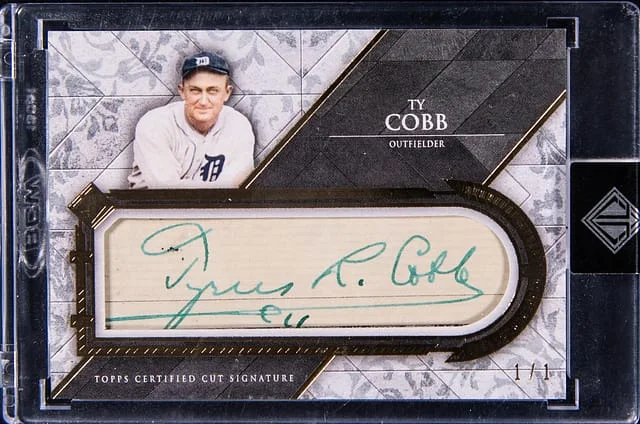 2024 Topps Ty Cobb Transcendent Collection Cut Signatures #CS-TC card image