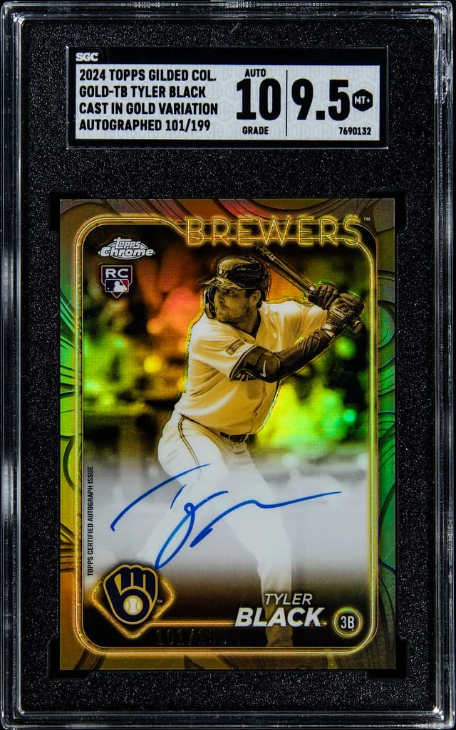 2024 Topps Tyler Gilded Collection Cast In Gold Variation Autographed #GOLD-TB card image