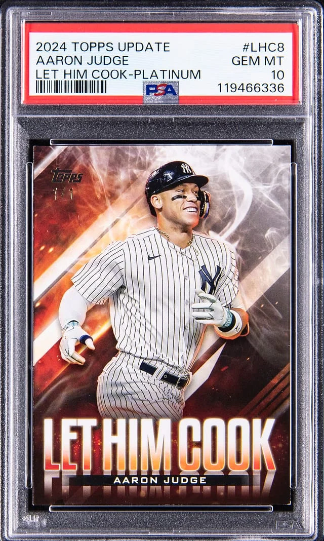2024 Topps Update Aaron Judge Let Him Cook Platinum #LHC-8 card image