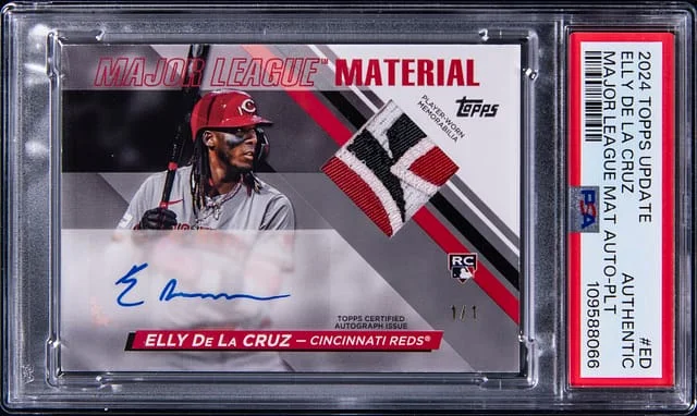 2024 Topps Update Elly De La Cruz Major League Material Autograph Platinum #MLMAU-ED card image
