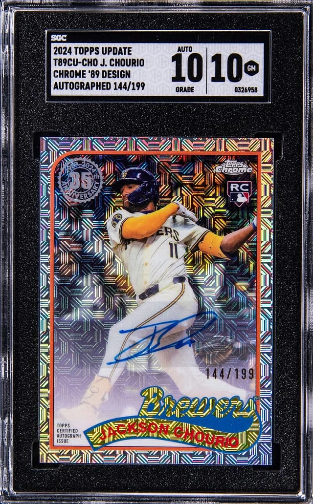 2024 Topps Update Jackson Chourio Chrome 1989 Design Autograph #T89CU-CHO card image