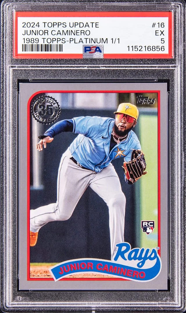 2024 Topps Update Junior Caminero 1989 Topps Platinum #89US-16 card image