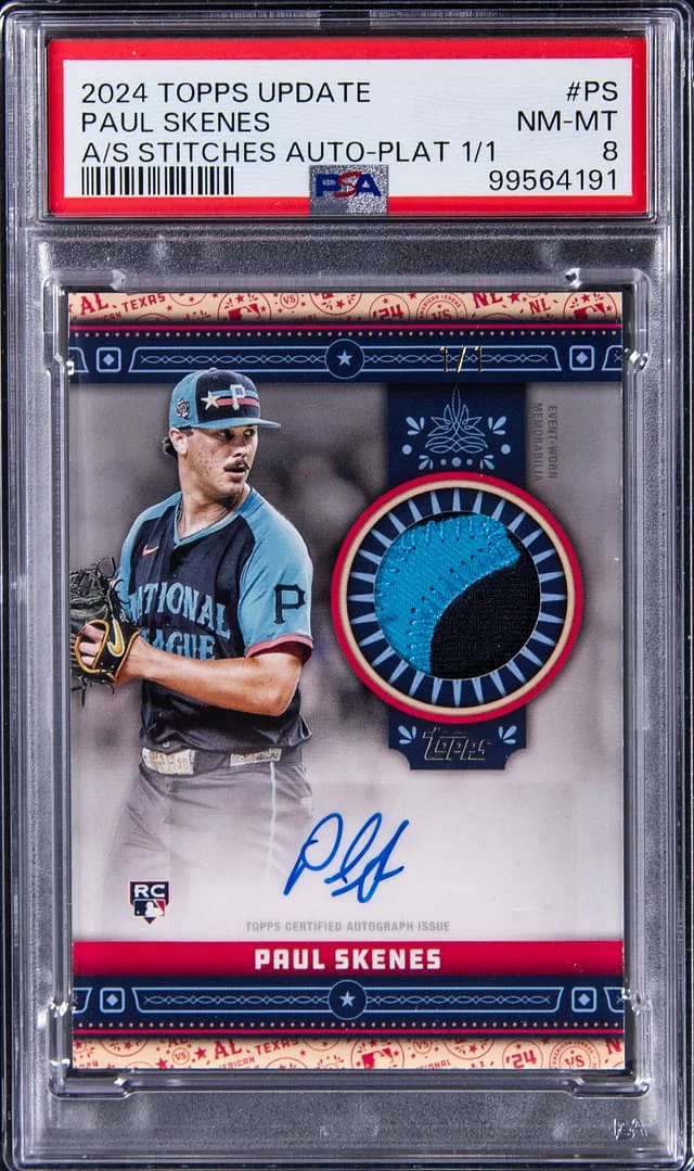 2024 Topps Update Paul Skenes All-Star Stitches Autographs Platinum #ASSA-PS card image