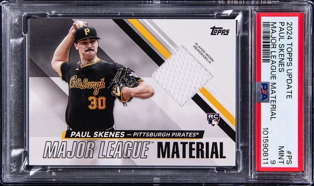 2024 Topps Update Paul Skenes Major League Material #MLMU-PS card image