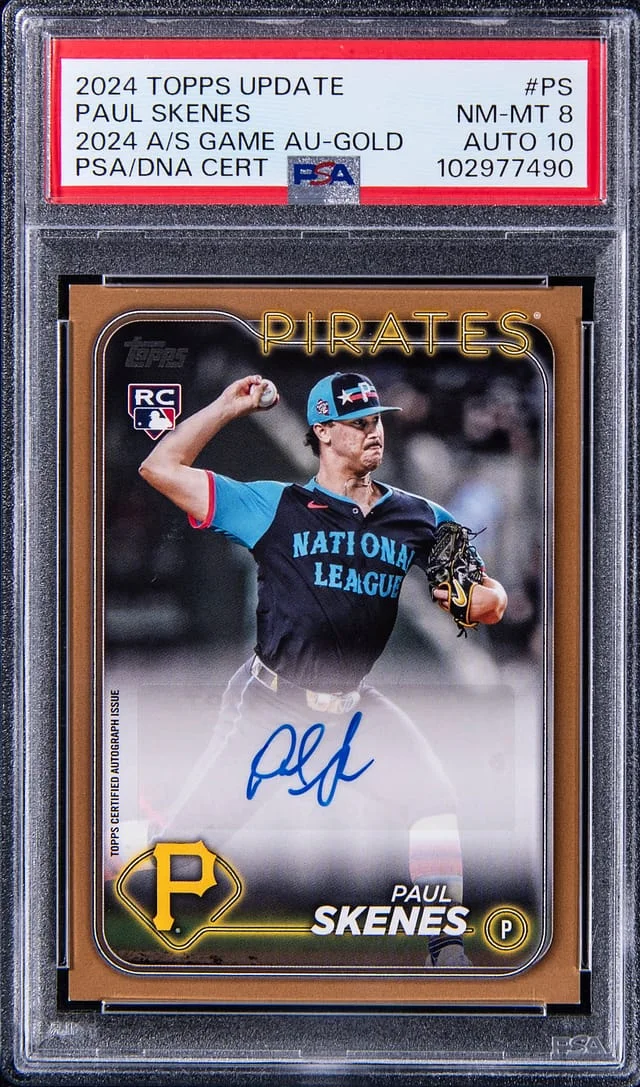 2024 Topps Update Paul Skenes 24 All-Star Game Autographs Gold #PS card image