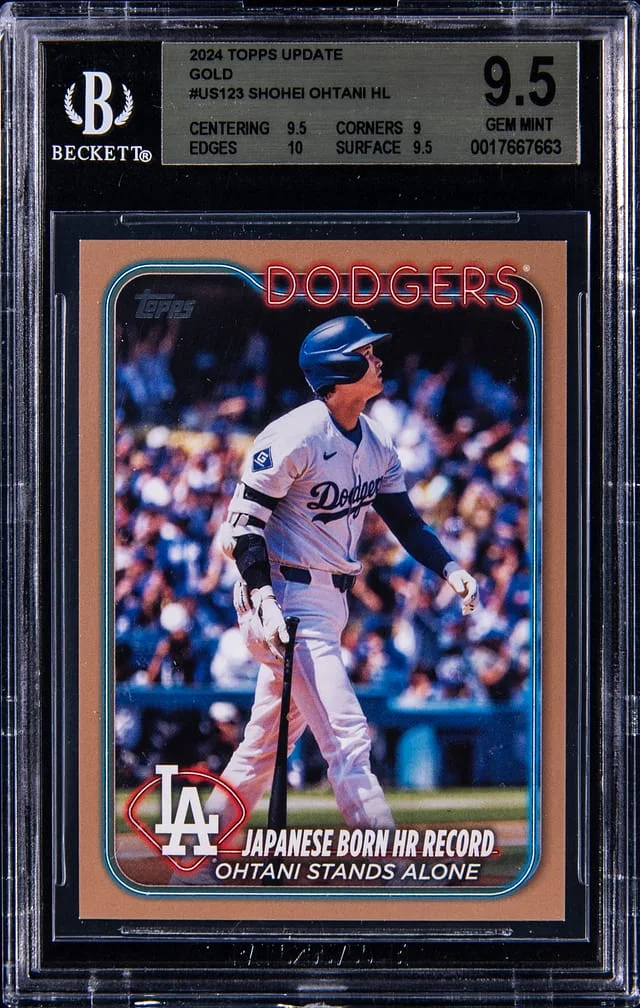 2024 Topps Update Shohei Ohtani Yellow Rainbow Foil #US123 card image