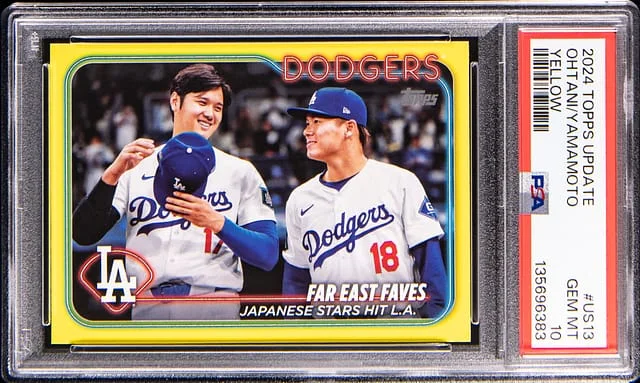 2024 Topps Update Shohei Ohtani/Yoshinobu Yamamoto Yellow #US13 card image