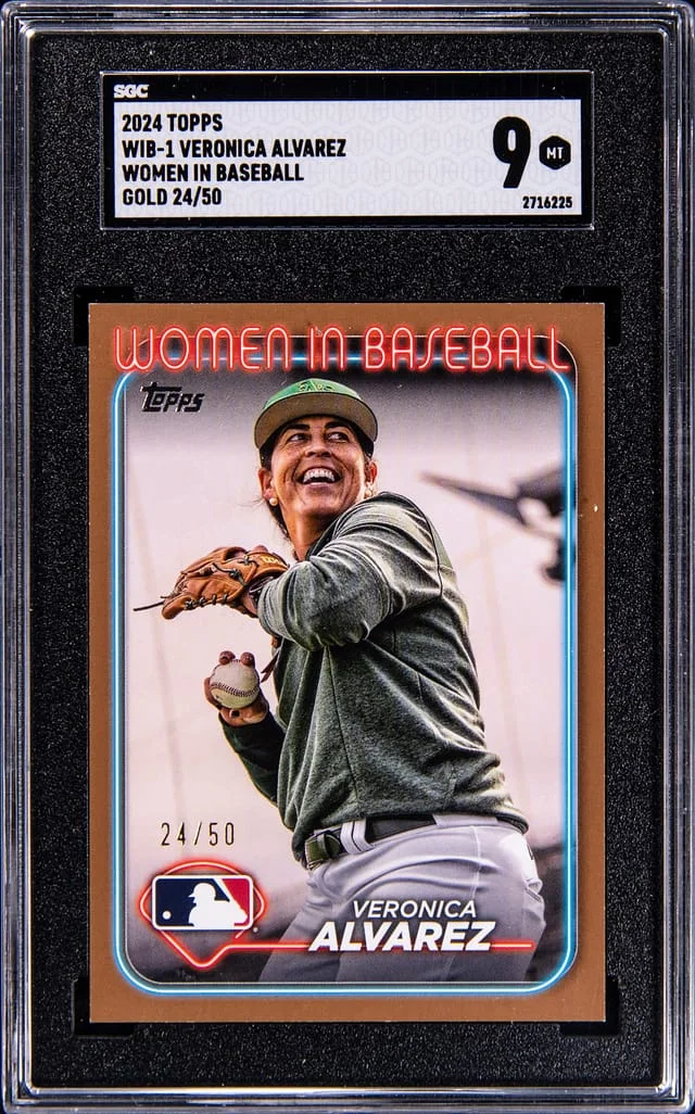 2024 Topps Veronica Alvarez Women In Baseball Gold #WIB1 card image
