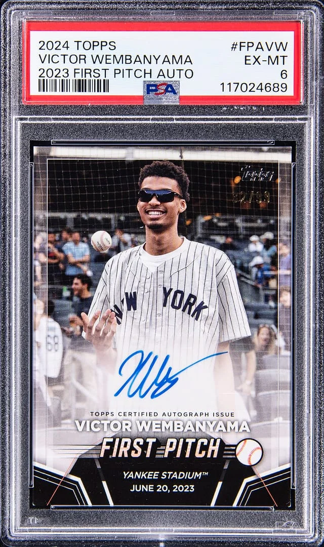 2024 Topps Victor Wembanyama 2023 First Pitch Autograph #FPA-VW card image
